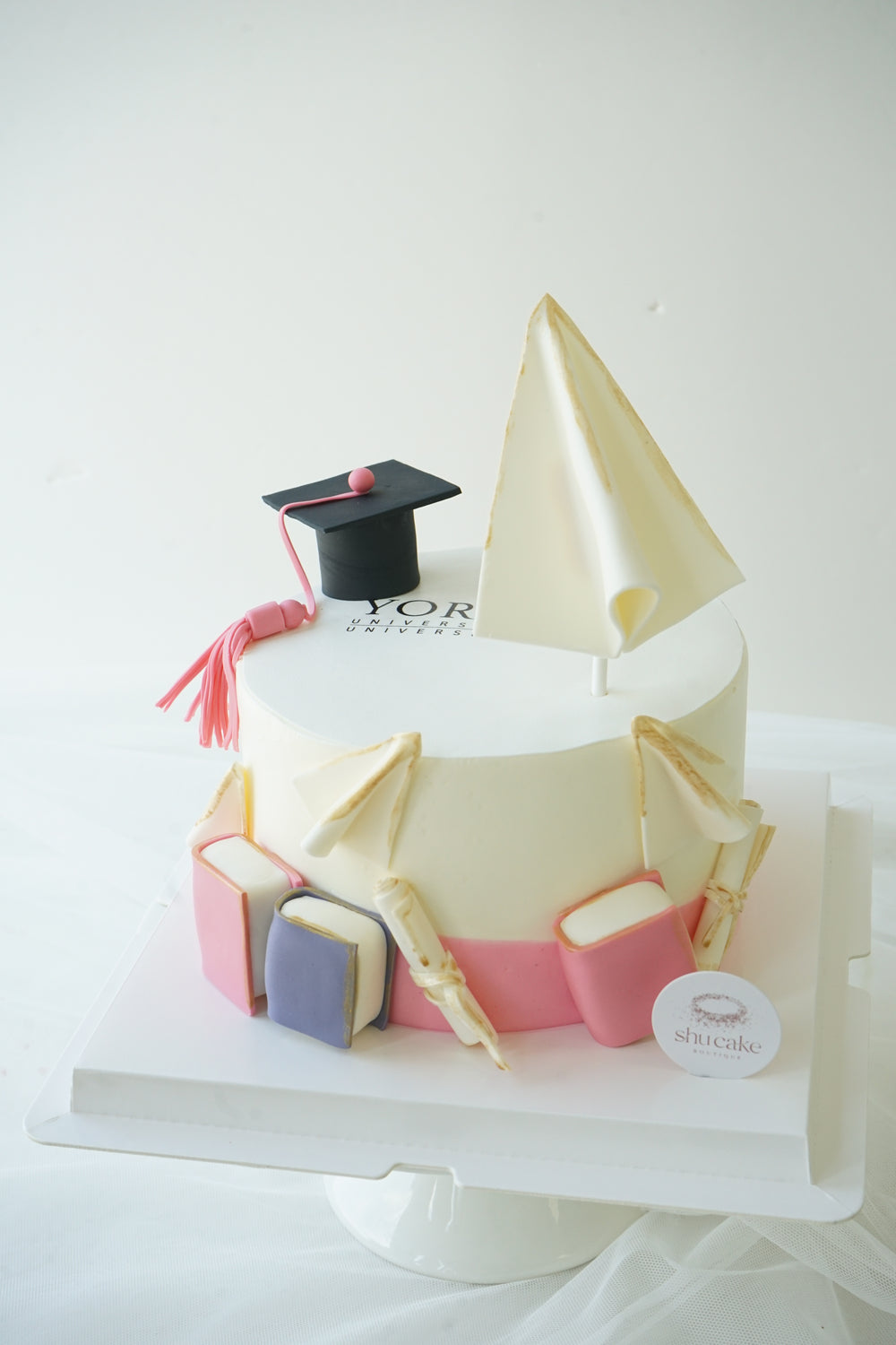 Pink Graduation Cake